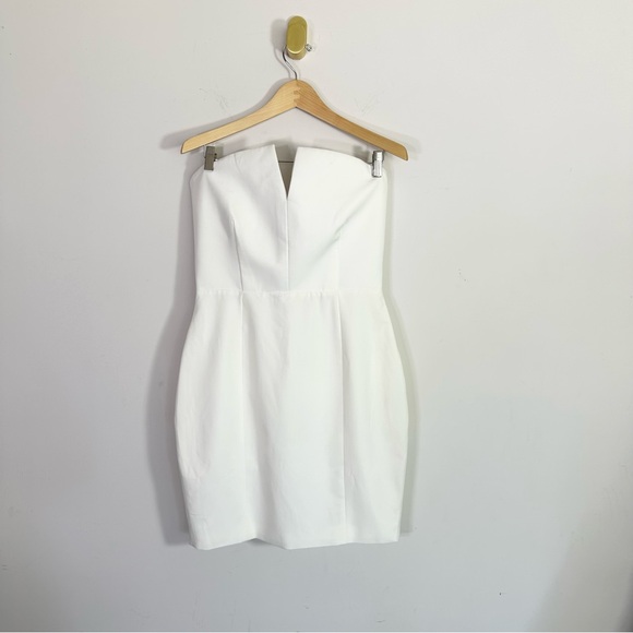AQ/AQ White Strapless Sheath Mini Dress - Picture 1 of 11